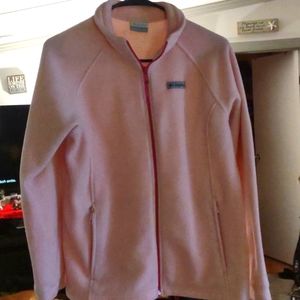 Columbia pink zip up sweatshirt